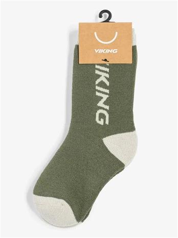 VIKING Play Wool Thermo Socks - OLIVE - 25/27