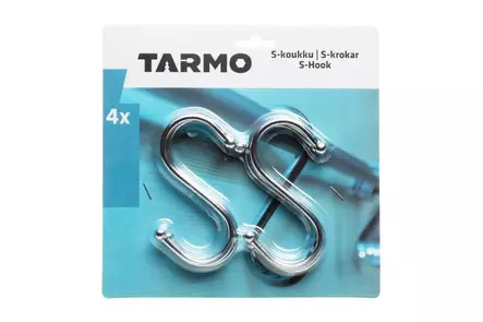 Tarmo s-koukku kromattu 4kpl