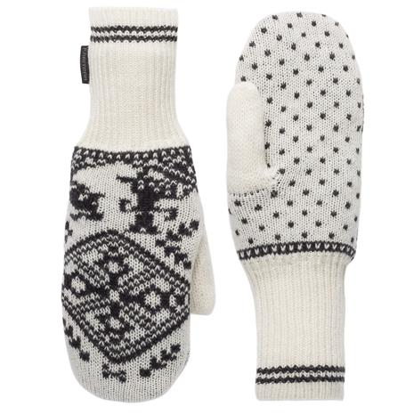 KARI TRAA Saga Knit Mittens - NWHITE - 6