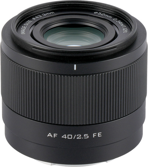 Viltrox AF 40mm F2.5 objektiivi, Sony E