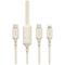 Dudao L7SF 2in1 cable USB-C - USB-C / Lightning 100W 1.2m - beige – kuva 3
