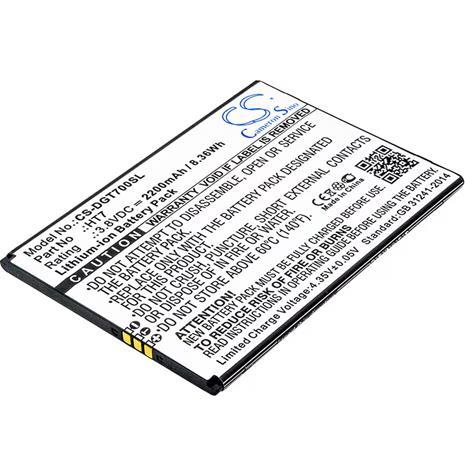 Doogee T7, puhelimen akku
