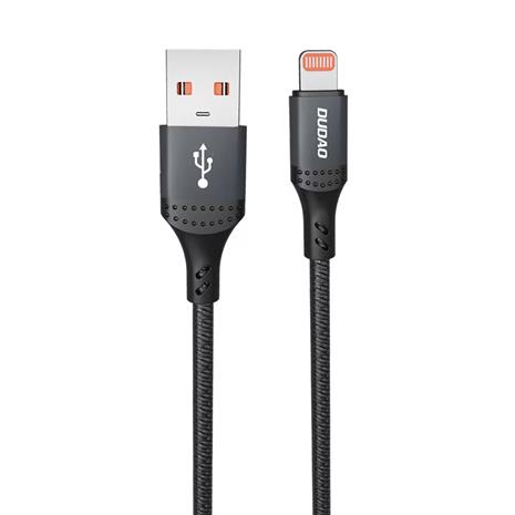 Dudao 3A 30W L3SL USB-A - Lightning Cable Braided 1.2m - Black – kuva 4/4