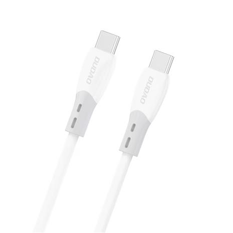 Dudao L25SC 60W USB-C - USB-C Cable with Soft Silicone Braid 1m - White